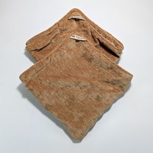 Callisto Home Chenille Velvet Textured Square Accent Pillow Covers - Set of 2